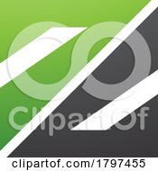 Poster, Art Print Of Green And Black Triangular Square Shaped Letter Z Icon