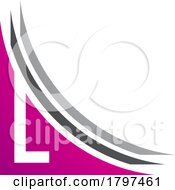 Magenta And Black Letter L Icon With Layers