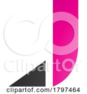 Poster, Art Print Of Magenta And Black Letter J Icon With A Triangular Tip