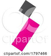Poster, Art Print Of Magenta And Black Letter I Icon With A Square And Rectangle