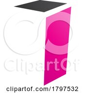 Poster, Art Print Of Magenta And Black Folded Letter I Icon