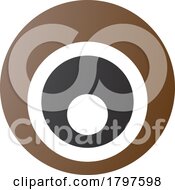 Brown And Black Letter O Icon With Nested Circles