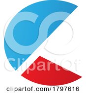 Poster, Art Print Of Blue And Red Letter C Icon With Half Circles