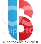 Poster, Art Print Of Blue And Red Round Disk Shaped Letter B Icon