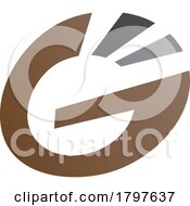 Poster, Art Print Of Brown And Black Striped Oval Letter G Icon