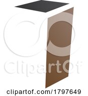 Brown And Black Folded Letter I Icon