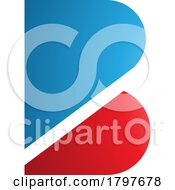 Poster, Art Print Of Blue And Red Bold Letter B Icon