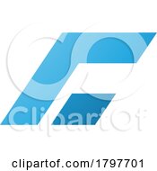 Poster, Art Print Of Blue Rectangular Italic Letter C Icon