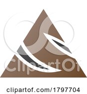 Poster, Art Print Of Brown And Black Triangle Shaped Letter S Icon