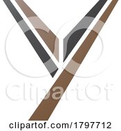 Brown And Black Uppercase Letter Y Icon
