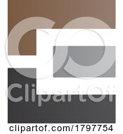 Poster, Art Print Of Brown And Black Rectangular Letter E Icon