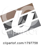 Poster, Art Print Of Brown And Black Rectangular Shaped Letter U Icon