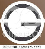 Poster, Art Print Of Brown And Black Round And Square Letter G Icon