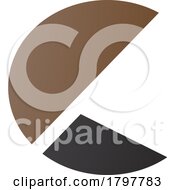 Poster, Art Print Of Brown And Black Letter C Icon With Half Circles