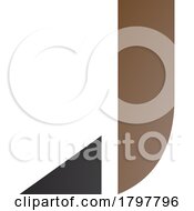 Poster, Art Print Of Brown And Black Letter J Icon With A Triangular Tip