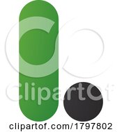 Poster, Art Print Of Green And Black Rounded Letter L Icon