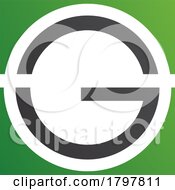 Poster, Art Print Of Green And Black Round And Square Letter G Icon