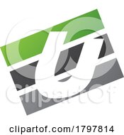 Poster, Art Print Of Green And Black Rectangular Shaped Letter U Icon