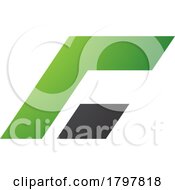 Green And Black Rectangular Italic Letter C Icon