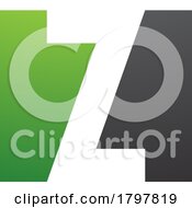 Green And Black Rectangle Shaped Letter Z Icon