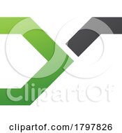 Poster, Art Print Of Green And Black Rail Switch Shaped Letter Y Icon
