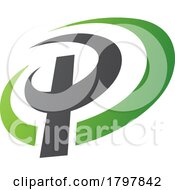 Green And Black Oval Shaped Letter P Icon