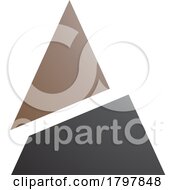 Poster, Art Print Of Brown And Red Split Triangle Shaped Letter A Icon