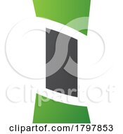Poster, Art Print Of Green And Black Antique Pillar Shaped Letter I Icon