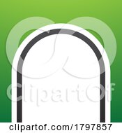 Green And Black Arch Shaped Letter N Icon