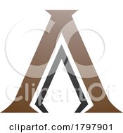 Poster, Art Print Of Brown And Black Pillar Shaped Letter A Icon