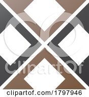 Brown And Black Arrow Square Shaped Letter X Icon