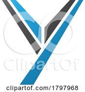 Poster, Art Print Of Blue And Black Uppercase Letter Y Icon