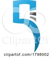 Poster, Art Print Of Blue And Black Square Shaped Letter Q Icon