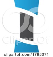 Blue And Black Antique Pillar Shaped Letter I Icon