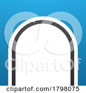 Blue And Black Arch Shaped Letter N Icon