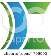 Poster, Art Print Of Blue And Green Lens Shaped Letter C Icon