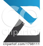 Poster, Art Print Of Blue And Black Sharp Elegant Letter E Icon