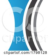 Poster, Art Print Of Blue And Black Concave Lens Shaped Letter I Icon