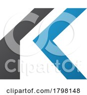 Poster, Art Print Of Blue And Black Folded Letter K Icon