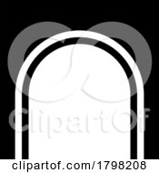 Black Arch Shaped Letter N Icon
