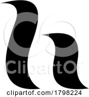 Black Calligraphic Letter H Icon