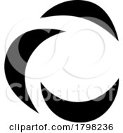 Poster, Art Print Of Black Crescent Shaped Letter C Icon