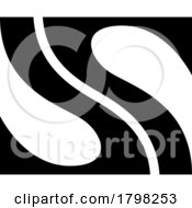 Poster, Art Print Of Black Fish Fin Shaped Letter S Icon