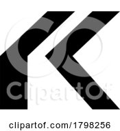 Poster, Art Print Of Black Folded Letter K Icon