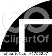 Poster, Art Print Of Black Geometrical Letter R Icon
