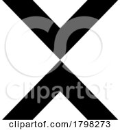 Poster, Art Print Of Black V Shaped Letter X Icon