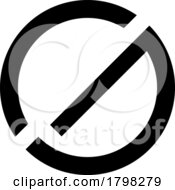 Poster, Art Print Of Black Thin Round Letter G Icon