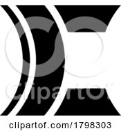 Poster, Art Print Of Black Lens Shaped Letter C Icon