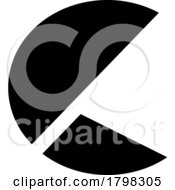 Black Letter C Icon With Half Circles