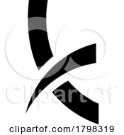 Poster, Art Print Of Black Spiky Lowercase Letter K Icon